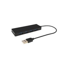 ADAPTADOR MULTIPUERTO GHIA HUB USB 2.0 DE 4 PUERTOS COLOR NEGRO GHIA ADAP-19