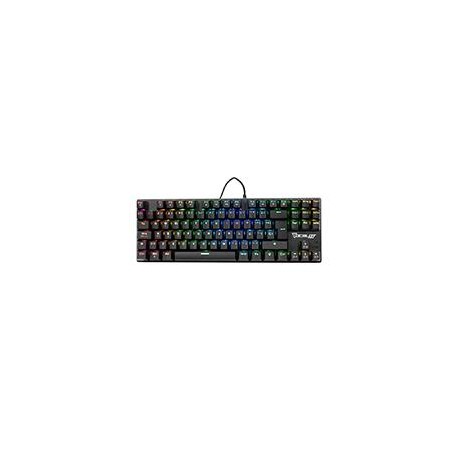 TECLADO ALAMBRICO TIPO MECANICO TKL SWITCH ROJO FULL RGB, ESTRUCTURA DE ABS OCELOT GAMING OK-TKL2