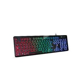 TECLADO BROBOTIX ALAMBRICO USB, RGB, TECLAS CIRCULARES, NEGRO BROBOTIX 963098