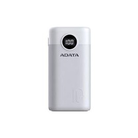 BATERIA DE RESPALDO POWER BANK ADATA P10000QCD 10000MAH / 2 USB A / 1 USB C / INDICADOR DE CARGA DIGITAL / BLANCO ADATA AP10000