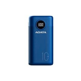 BATERIA DE RESPALDO POWER BANK ADATA P10000QCD 10000MAH / 2 USB A / 1 USB C / INDICADOR DE CARGA DIGITAL / AZUL ADATA AP10000QC