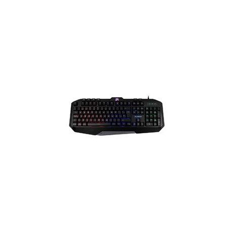 TECLADO GAMER BALAM RUSH GUNFIRE KG330 / ALAMBRICO USB / ILUMINACION LED / MULTIMEDIA / ESPA