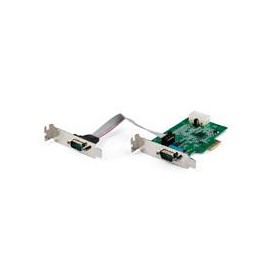 TARJETA PCI EXPRESS SERIAL RS232 DE 2 PUERTOS - TARJETA ADAPTADORA SERIAL PCIE RS232 DB9 UART 16950 - PERFIL BAJO - WIN / LINUX