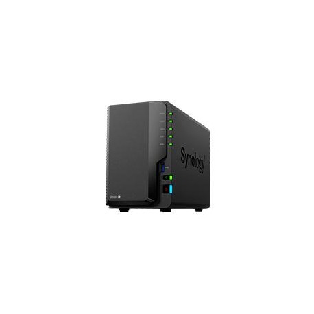 NAS SYNOLOGY DS224+ / 2 BAHIAS NUCLEO CUADRUPLE HASTA 2.7 GHZ 2GB DDR4, AMPLIABLE HASTA 6GB / 2 LAN GIGABIT / USB 3.2 X2 / SATA