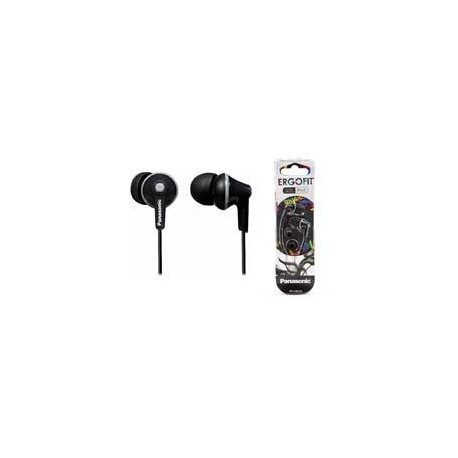 AUDIFONOS TIPO INSERCION (IN-EAR) PANASONIC RP-HJE125PP COLOR NEGRO CONECTOR 3.5MM PANASONIC EC RP-HJE125PPK