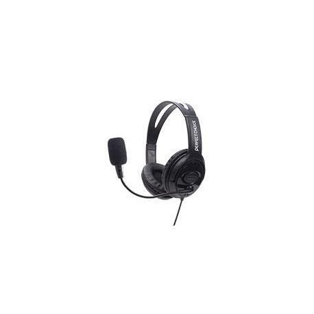 AUDIFONO DIADEMA CON MICROFONO FLEXIBLE USB PERFECT CHOICE NEGRO PERFECT CHOICE PC-111009