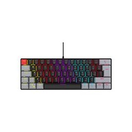 TECLADO MECANICO 60 OCELOT CREATORS COLOR WAY NEGRO CON GRIS, TIPO DE SWITCH AZUL OCELOT GAMING TECHNO BLACK 60- OC