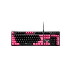 TECLADO MECANICO EXTENDIDO OCELOT / ALAMBRICO / ILUMINACION TIPO RGB CUBIERTA DE ABS / COLOR NEGRO CON ROSA / GAMER OCELOT GAMI