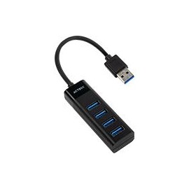 HUB ACTECK PORT X 3 DH425 / USB A / 4 PUERTOS USB 3.0 / 30 CM / NEGRO / AC-934664 ACTECK AC-934664