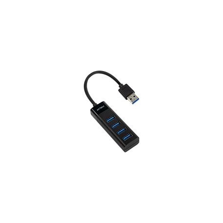 HUB ACTECK PORT X 3 DH425 / USB A / 4 PUERTOS USB 3.0 / 30 CM / NEGRO / AC-934664 ACTECK AC-934664