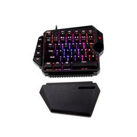 TECLADO GAMER BALAM RUSH DOMINATE GK540 / ALAMBRICO USB / ILUMINACION RGB / MULTIMEDIA / MECANICO A UNA MANO / ESPA