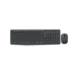 TECLADO / MOUSE LOGITECH MK235 GRIS INALAMBIRCOS USB PARA PC ALCANCE HASTA 10 MTS LOGITECH 920-007901