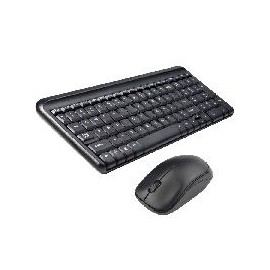 KIT TECLADO Y MOUSE QUARONI INALAMBRICO 2.4GHZ COLOR NEGRO QUARONI KIQ01,KBQ-003