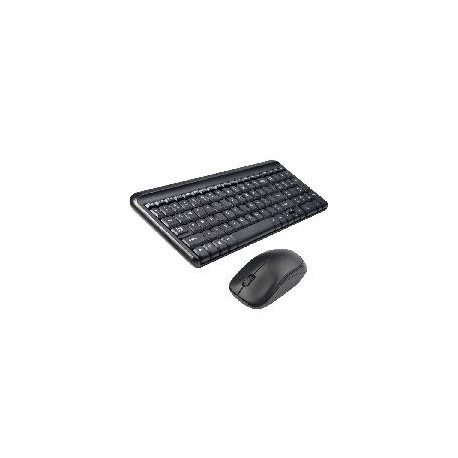 KIT TECLADO Y MOUSE QUARONI INALAMBRICO 2.4GHZ COLOR NEGRO QUARONI KIQ01,KBQ-003