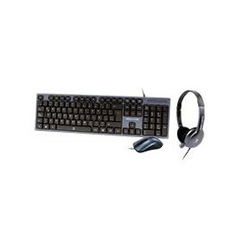 TECLADO / MOUSE USB Y DIADEMA 3.5MM PERFECT CHOICE AZUL PERFECT CHOICE PC-201700