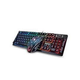 KIT TECLADO Y MOUSE BROBOTIX ALAMBRICO USB, RGB, NEGRO BROBOTIX 458977