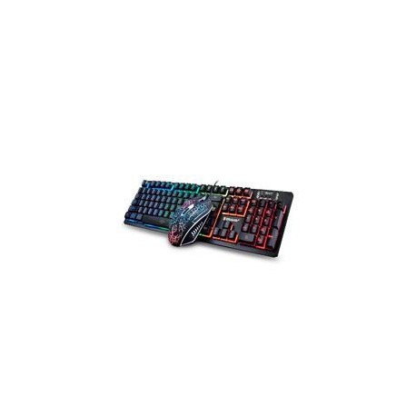 KIT TECLADO Y MOUSE BROBOTIX ALAMBRICO USB, RGB, NEGRO BROBOTIX 458977