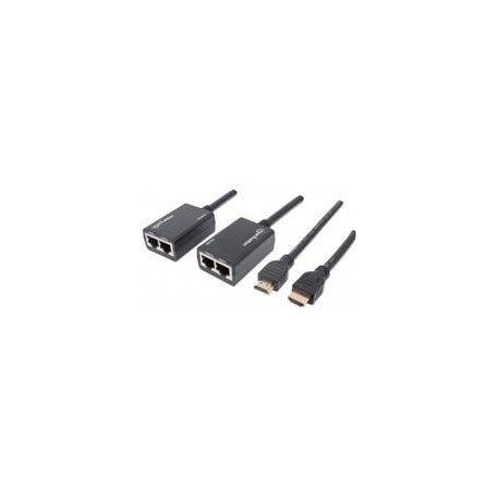 EXTENSOR VIDEO,MANHATTAN,207386, HDMI, 30M VIA CAT 5 / 6 MANHATTAN 207386