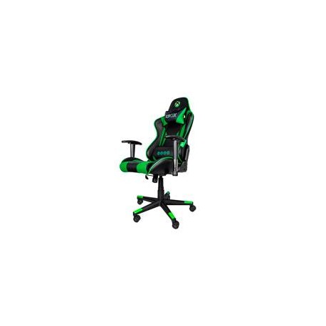 SILLA GAMER XBOX BY TECH ZONE ESSENTIAL SX-00G2 / PIEL SINTETICA / VERDE CON NEGRO / RECLINABLE 90-160 / 120 KG / REPOSABRAZOS 