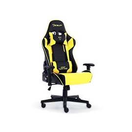 SILLA GAMER OCELOT / COLOR AMARILLA CON NEGRO / DESCANSA BRAZOS AJUSTABLES / RECLINABLE 90-155 GRADOS / SOPORTA HASTA 150KG OCE