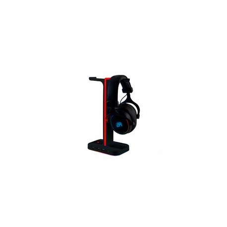 BASE GAMER BALAM RUSH ATLAS HR760 / SOPORTE PARA DIADEMA / ILUMINACION RGB / 2X USB A / NEGRO / BR-931502 BALAM RUSH BR-931502