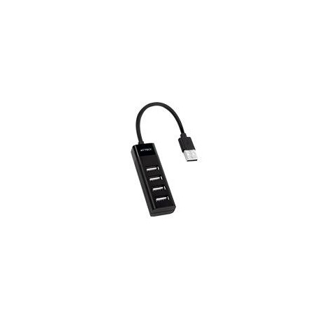 HUB ACTECK PORT X 2 DH420 / USB A / 4 PUERTOS USB 2.0 / 30 CM / NEGRO / AC-934671 ACTECK AC-934671