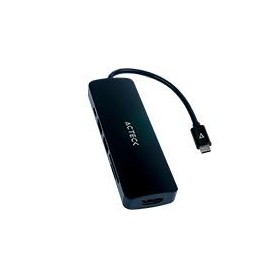 HUB ACTECK GATE 6 DH660 / USB C / 5 PUERTOS / USB C - 2X USB A - LECTOR DE MEMORIAS - HDMI / 15 CM / NEGRO / AC-934619 ACTECK A